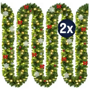CASARIA® 2x Guirlandes de Noël lumineuses 5m 80 LED Sapin artificiel a... pas cher
