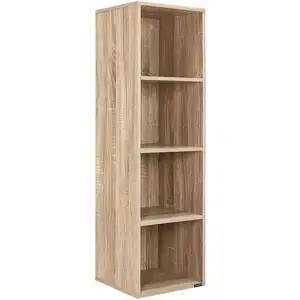 Comparateur de prix : Casaria Étagère Bibliothèque chêne 106 x 30 x 30 cm Meuble de rangement intérieur 4 compartiments