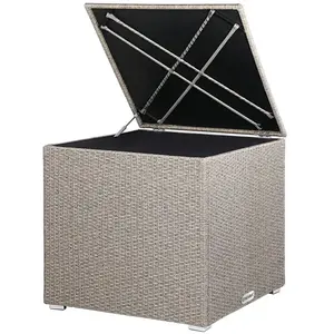 Comparateur de prix : Casaria coffre de rangement 75x75x70cm idéal coussin polyrotin résista...