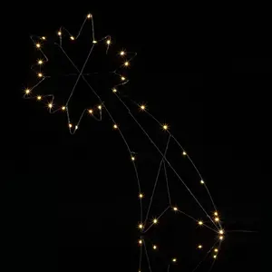 Comparateur de prix : deuba Décoration lumineuse led fenêtre figurine de Noël éclairage blanc-chaud choix Étoile filante led