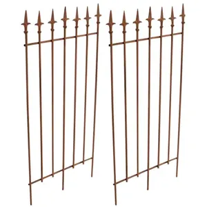 Comparateur de prix : CLP Lot de 2 Treillis Elisa en fer robuste pour Plantes grimpantes et rosiers , Marron antique