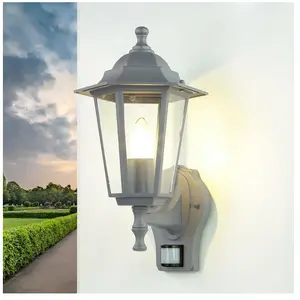 Lampe d'extérieur avec détecteur de mouvement Anthracite E27 Rustique ...Vendu paramazon