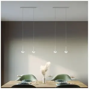 Top Light Puk Mini Choice Long One Suspension LED à 2 sources lumineuses, 8-6054022-WE,