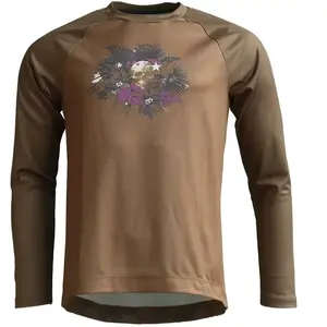 Zimtstern - Braapz Shirt Print L/S - Maillot de cyclisme taille M, brun pas cher