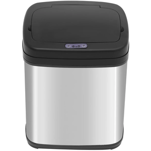HOMCOM Poubelle à capteur 20L Acier inoxydable Poubelle automatique avec détecteur de mouvement, seau intérieur 33 x 25 x 42,5 cm Argent+Schwarz pas cher