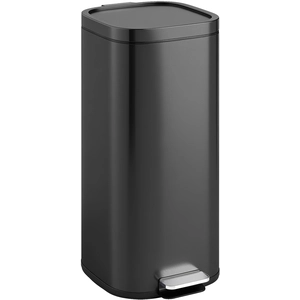 HOMCOM Poubelle de cuisine 30 L à pédale avec couvercle, fonction fermeture douce et maintien ouvert pour cuisine, maison pas cher