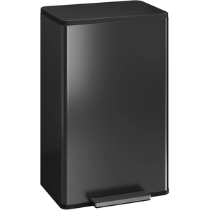 HOMCOM Poubelle de cuisine 45 L à pédale, couvercle à fermeture douce, bac intérieur amovible pas cher