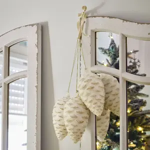 LOBERON Lot de 3 décorations à suspendre Salles pas cher