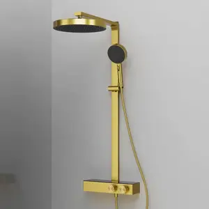 Steinberg 911 Colonne de douche en applique avec mitigeur thermostatiq... pas cher