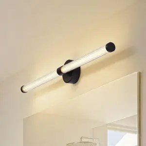 Applique murale LED Lucande Melisa, noir, 90 cm, CCT, IP44Vendu parluminaire