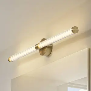 Applique murale LED Lucande Melisa, dorée, 90 cm, CCT, IP44 pas cher