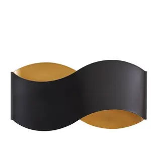 Lindby Applique murale Dailin, noir/doré, 30 cm, métalVendu parluminaire