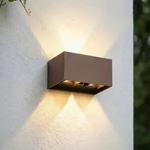 Applique d'extérieur LED Lindby Nivar, rouille, à 4 lampes, 20 cm, IP5... pas cher