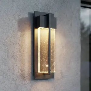 Applique d'extérieur LED Lucande Velune, anthracite/transparent, 35 cm...