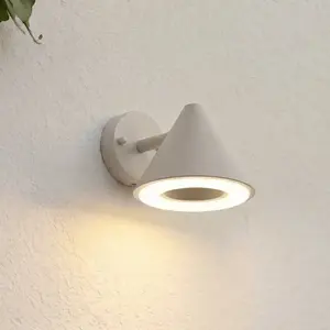 Applique d'extérieur LED Lindby Soran, taupe, métal, IP44 pas cher
