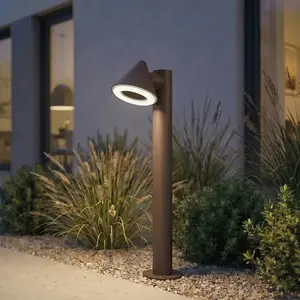 Bornes lumineuses LED Lindby Soran, marron, 60 cm, métal, IP44
