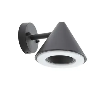 Applique d'extérieur LED Lindby Soran, noire, en métal, IP44
