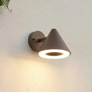 Applique d'extérieur LED Lindby Soran, marron, métal, IP44 pas cher
