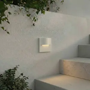 Applique encastrable LED Lindby Alune, blanche, courbée, 8 x 8 cm, IP6... pas cher