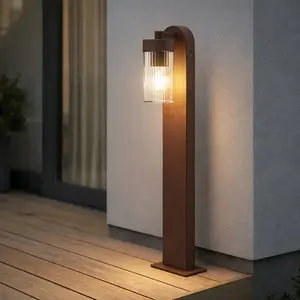 Bornes lumineuses Lindby Kaliro, rouille, 60 cm, E27, IP54