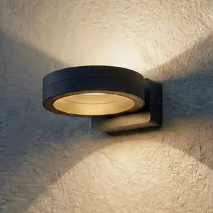 Comparateur de prix : Applique d'extérieur LED Lindby Selviro, anthracite, Ø 20 cm, IP65