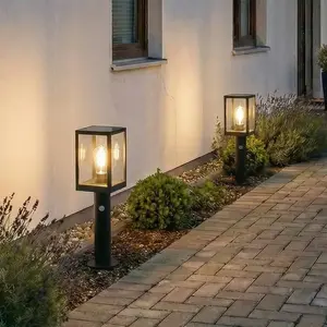 Bornes lumineuses LED Lindby Relto, capteur, piquet, 50 cm