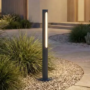 Bornes lumineuses LED Lindby Liravel, hauteur 60 cm, anthracite, IP65 pas cher