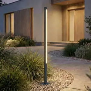 Bornes lumineuses LED Lindby Liravel, hauteur 115 cm, anthracite, IP65 pas cher
