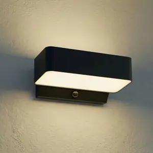 Applique d'extérieur LED Lindby Fando, anthracite, avec capteur, IP44 pas cher
