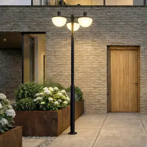 Luminaire d'extérieur LED Lucande Toras, noir, à 3 lampes, CCT à inten...Vendu parluminaire