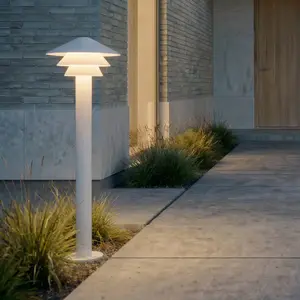 Bornes lumineuses LED Lucande Montaro, 110 cm, blanc, IP54