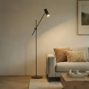 Lampe sur pied Lindby Vilo, noir, 153 cm, GU10, mobileVendu parluminaire