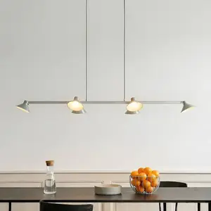 Suspension LED Lucande Steve,  aluminium, 113 cm, à 6 lampes, intensit... pas cher