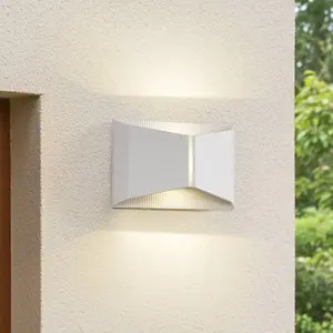 Applique d'extérieur LED Lindby Anlira, blanche, Up & down, IP65 pas cher