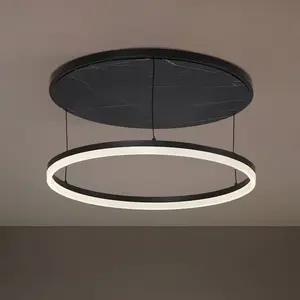 Plafonnier LED Lucande Orven, noir, Ø 50 cm, à intensité variable pas cher