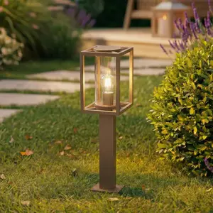 Comparateur de prix : Lucande borne lumineuse Ferda, 60 cm, marron, IP44