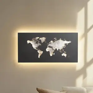 Comparateur de prix : Applique murale LED Lucande World, anthracite/argent, 60 cm x 30 cm