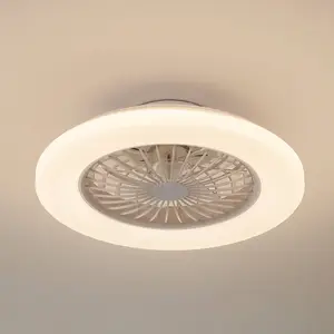 Lindby, ventilateur de plafond LED Vedin, courant continu, silencieux,...Vendu parluminaire