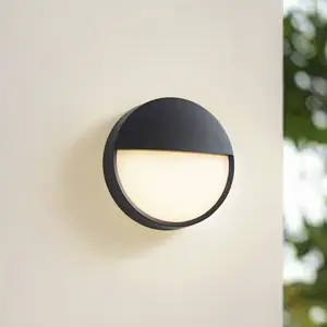Comparateur de prix : Arcchio applique d'extérieur LED Gravo, Ø 25 cm, noir, IP65
