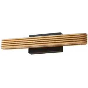 Applique murale LED Lucande Lieske, 40 cm, bois, noirVendu parluminaire