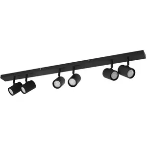 Lindby Applique murale Kardis, gris foncé, à 6 lampes, métal, GU10 pas cher