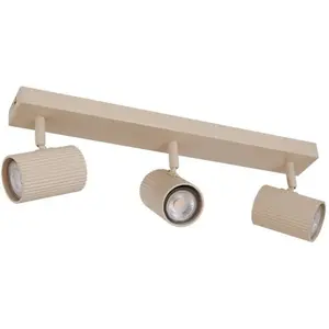 Lindby applique murale Kardis, beige, à 3 lampes, métal, GU10 pas cher