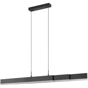 Suspension LED Lucande Torven, noir, CCT, à intensité variable pas cher