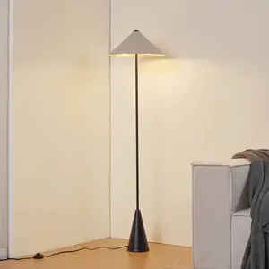 Lampe sur pied Lindby Norvik, hauteur 150 cm, noir/gris, métal pas cher