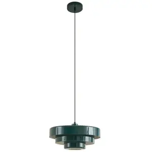 Lindby suspension Tivra, vert, Ø 35 cm, métal, E27 pas cher