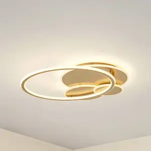 Plafonnier LED Lucande Circulo, doré, 60 cm CCT, à intensité variable pas cher