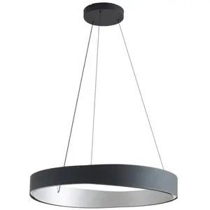 Suspension LED Lucande Daelor, noir/alu, CCT, à intensité variable pas cher