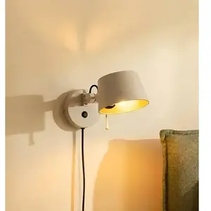 Comparateur de prix : Applique murale Lucande Silka, 14 cm, beige, flexible, fiche