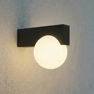 Applique d'extérieur LED Lucande Vijon, noire, CCT, IP44Vendu parluminaire