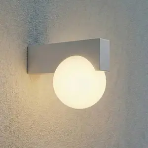 Applique d'extérieur LED Lucande Vijon, gris clair, CCT, IP44